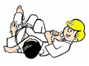 Ude-hishigi-juji-gatame - strangolamento con presa ai baveri